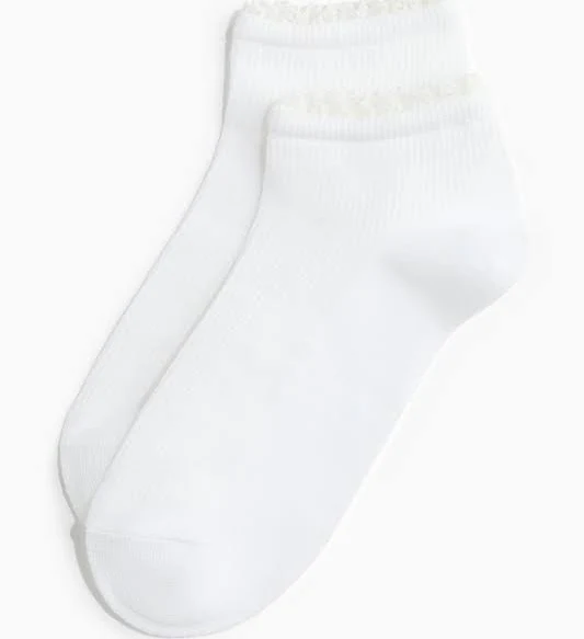 accessory H&M Ladies 2-Pack Lace-Trimmed Ankle Socks H&M $9.99