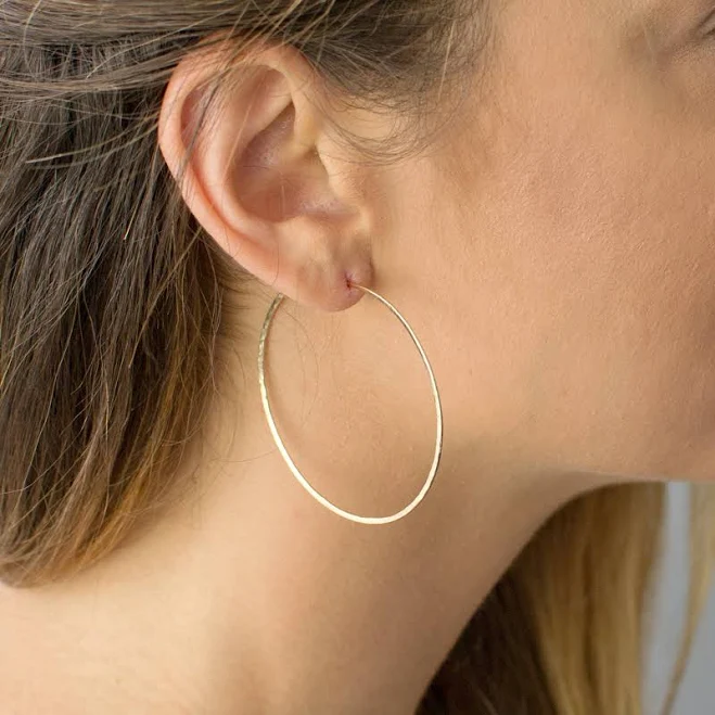 accessory Hammered Sterling Silver Hoops Etsy - LEILAjewelryshop $34.2