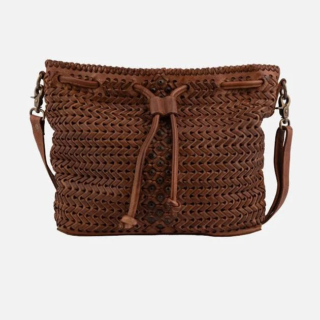 bag Hand-Woven Leather Bucket Bag Amsterdam Heritage $279