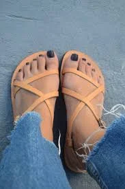 shoes Handmade Greek Leather Sandals: Natural Tan Thin Strap Sandal Etsy $93.33