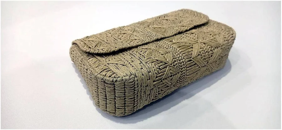 bag Handmade Raffia Woven Clutch with Magnetic Closure Etsy - Seller $76