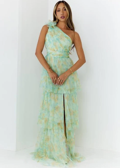 dress Hello Molly One Shoulder Tiered Maxi Dress Hello Molly US $129