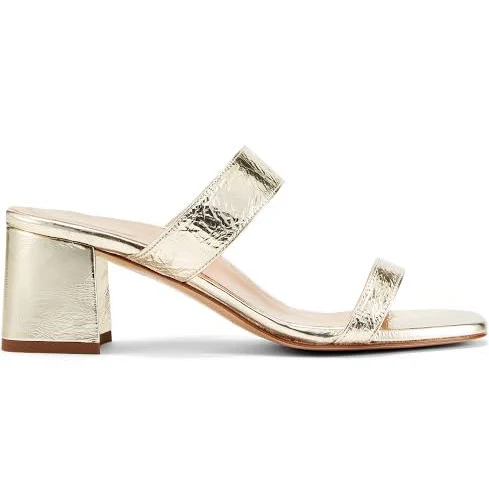 shoes Inez - Comfortable Heels by Design - Lulu: Gold Metallic Leather Sandals INEZ $285