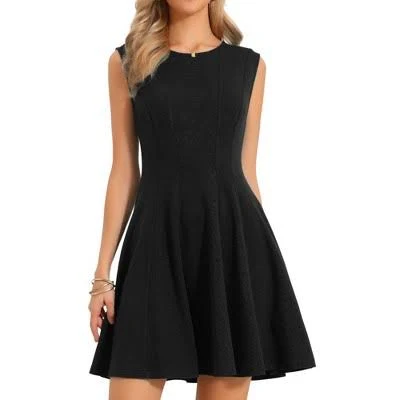 dress Inspire Chic Women's Sleeveless Crew Neck Swing A Line Mini Dress Target $38.99
