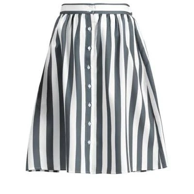 skirt Inspire Chic Women's Stripes Button Front A-Line Skirt Target $31.99