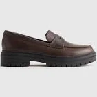 shoes Italian Leather Lug Sole Loafer Quince $140