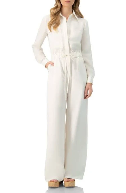 jumpsuit Ivonne Linene Long Sleeve Collared Jumpsuit Nordstrom $179