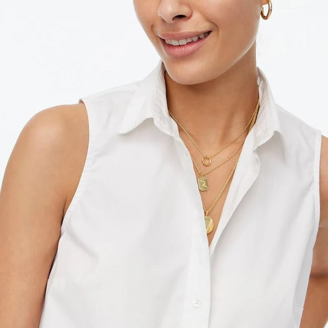 top J.Crew Women's Sleeveless Cotton Poplin Shirt in Signature Fit J.Crew Factory $39.5