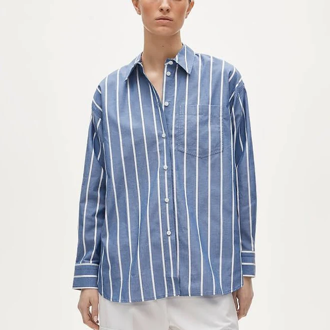 top J.Crew Women's Étienne Oversized Dobby Stripe Shirt J.Crew $99.5