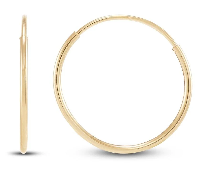accessory Jared 14K Yellow Gold Endless Hoop Earrings Jared Jewelers $65