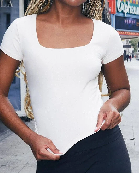 top John Galt Women's Light Pink Brenna Short Sleeve Top PacSun $18