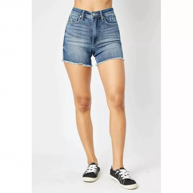shorts Judy Blue Women's High Waist Tummy Control Fray Hem Shorts ShopSimon $39.65