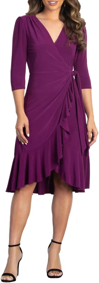 dress Kiyonna Women's Whimsy Midi Wrap Dress Macy's $98