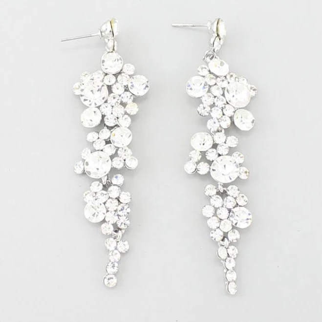 accessory L&M Bling Crystal Long Dangle Earrings lmbling $21