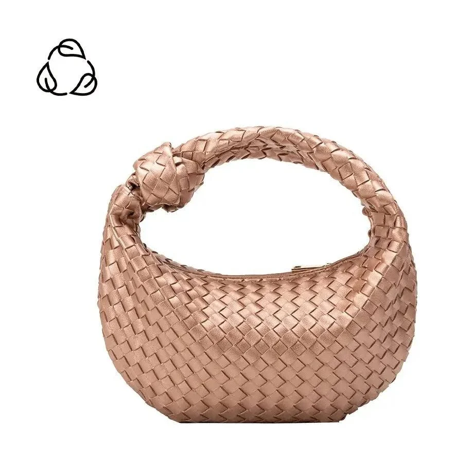 bag Larissa Rose Gold Mini Recycled Vegan Top Handle Bag La Jolie MLN Boutique $70