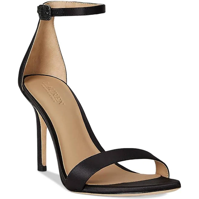 shoes Lauren Women's Ralph Lauren Allie Pave-Buckle Satin Sandals Macy's $105