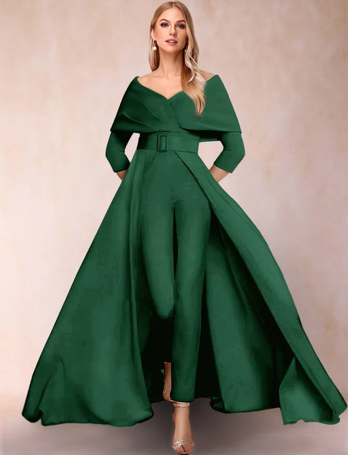 jumpsuit Lavetir Line/Princess V-Neck 3/4 Sleeves Jumpsuits with Belt 2026 Lavetir $149.99