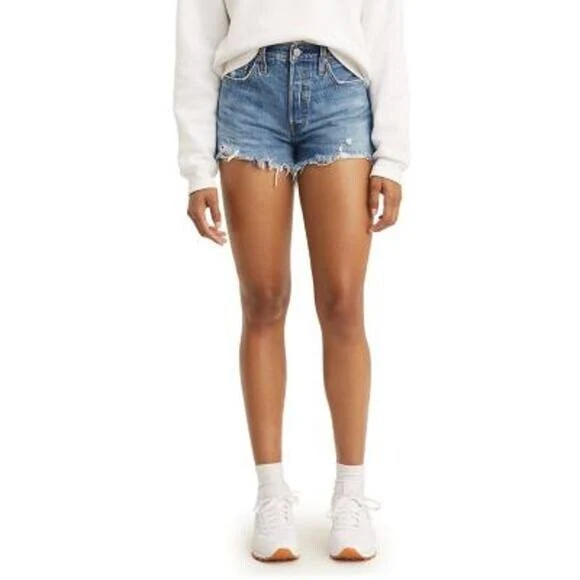 shorts Levi's Ladies The Original 501 Medium Wash Denim Cutoff Shorts, eBay - kcargo56 $57.88