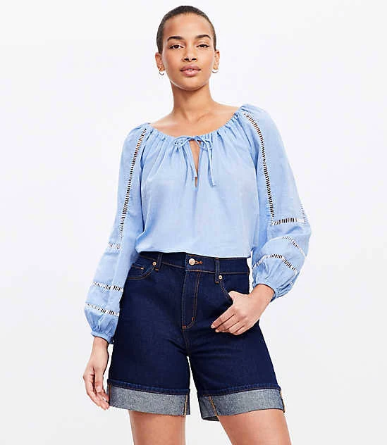 bottom Loft Women's A-Line High Rise Denim Shorts LOFT $14.65