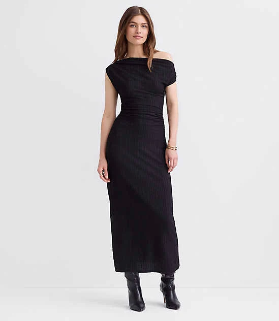 dress Loft Women's Asymmetrical Ruched Midi Dress LOFT $29