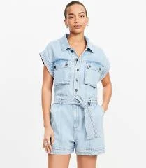 romper Loft Women's Denim Utility Romper LOFT $50.99