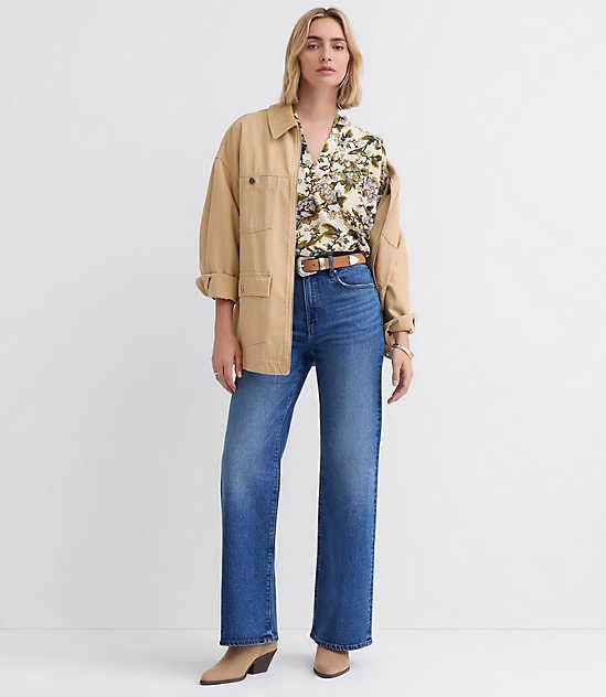 wide leg pants Loft Women's High Rise Wide Leg Jeans LOFT $39.94