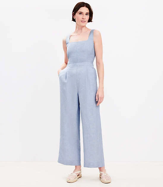jumpsuit Loft Women's Linen Blend Square Neck Jumpsuit LOFT $49.97