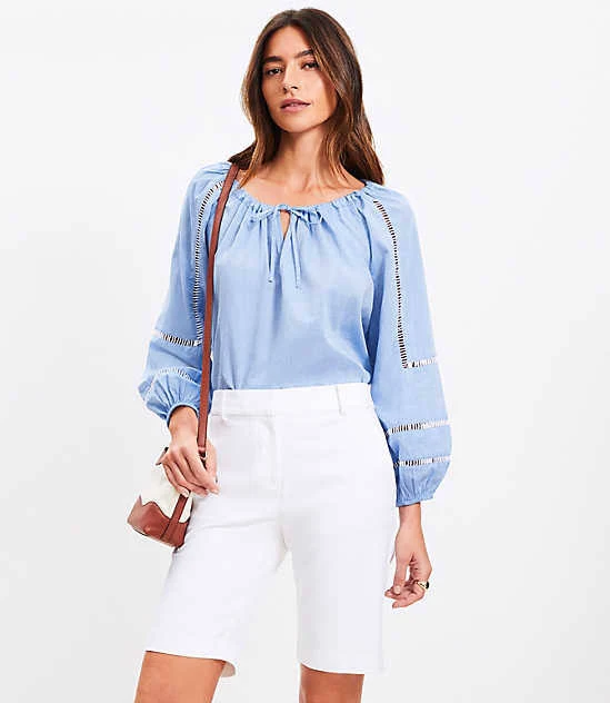 bottoms Loft Women's Riviera Doubleweave Bermuda Shorts LOFT $18.85