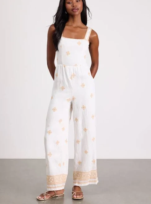 jumpsuit Lulus Embroidered Wide-Leg Jumpsuit Lulus $55.2