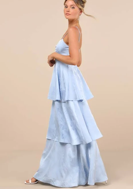 dress Lulus Jacquard Tiered Maxi Dress Lulus $99