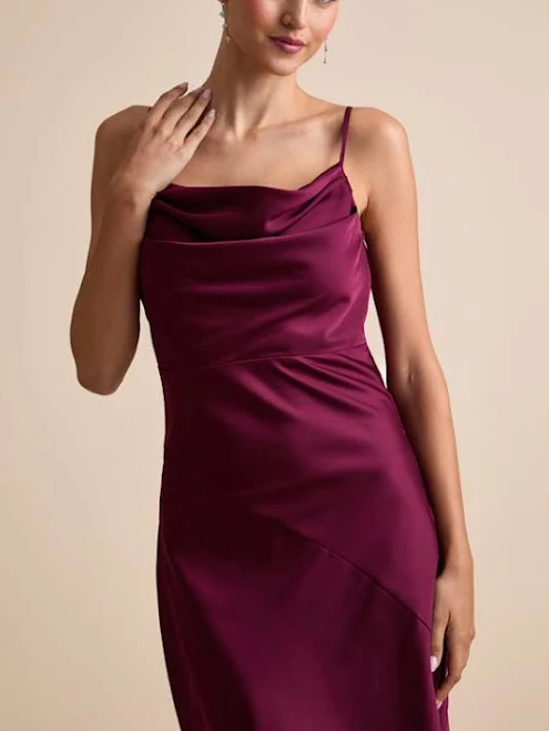 dress Lulus Satin Backless Slip Midi Dress Lulus $32