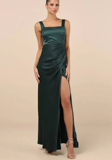 dress Lulus Satin Square Neck Maxi Dress Lulus $27