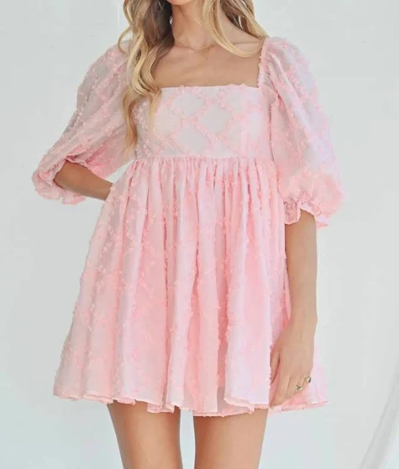 dress Mable Ribbon Puff Sleeve Babydoll Mini Dress ShopSimon $49.7