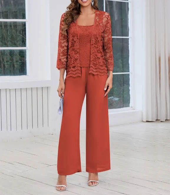 jumpsuit Maddison Delicate Lace Chiffon Jumpsuit Pomuyoo $124