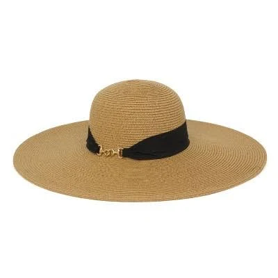 accessory Magid Wide Brim Floppy Straw Sun Hat with Grosgrain Ribbon Target $29.99