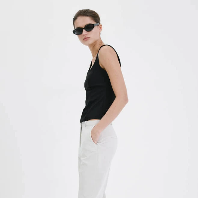 top MANGO Fitted V-Neck Top shop.mango.com $49.99