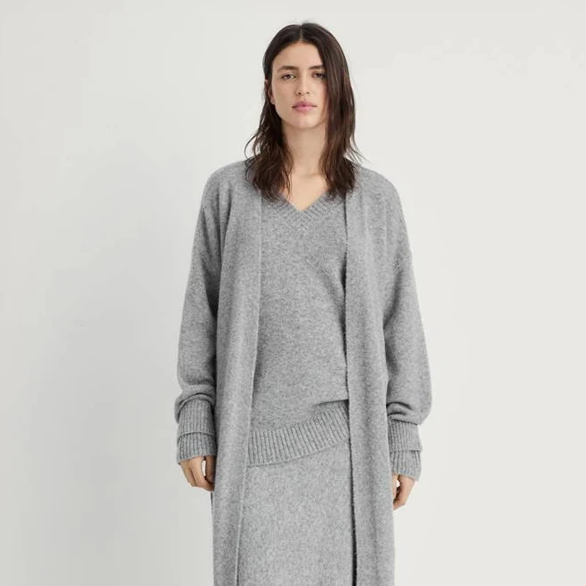 outerwear MANGO Long Knitted Tie Belt Cardigan shop.mango.com $119.99