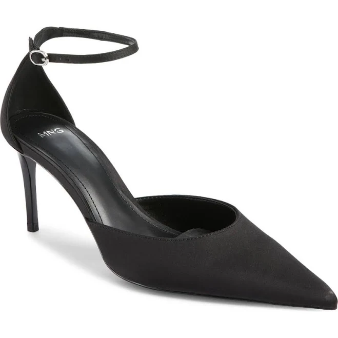 shoes MANGO Women's Satin Court Shoes with Ankle Straps Nordstrom $55.99