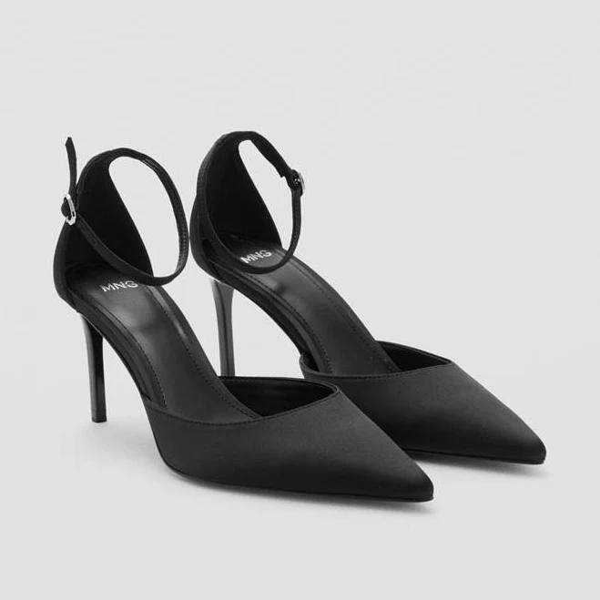 shoes MANGO Women's Satin Court Shoes with Ankle Straps shop.mango.com $79.99
