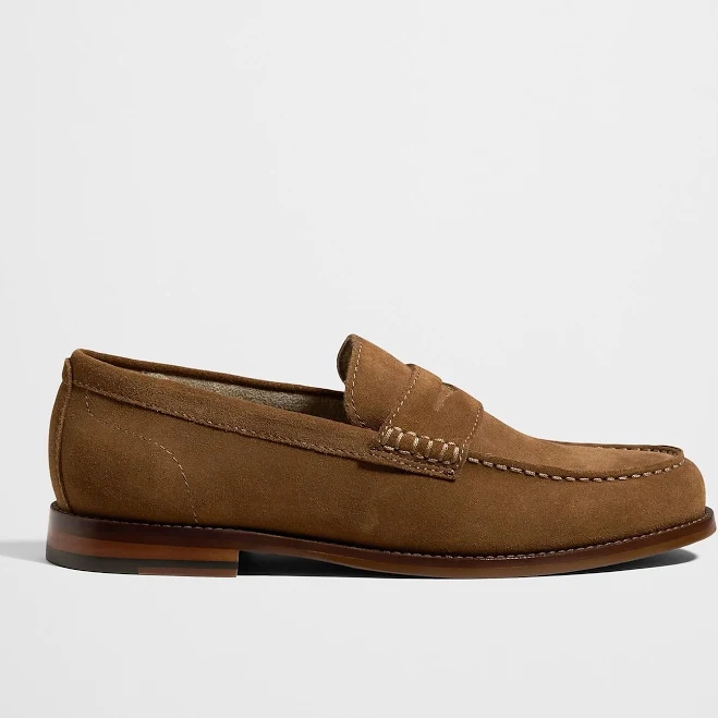 shoes Men's Classic Suede Penny Loafers Banana Republic Factory $82.5