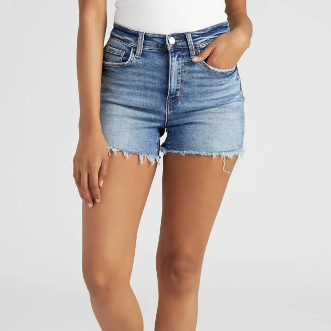 shorts Mid Rise Fray Hem Shorts Wantable $69