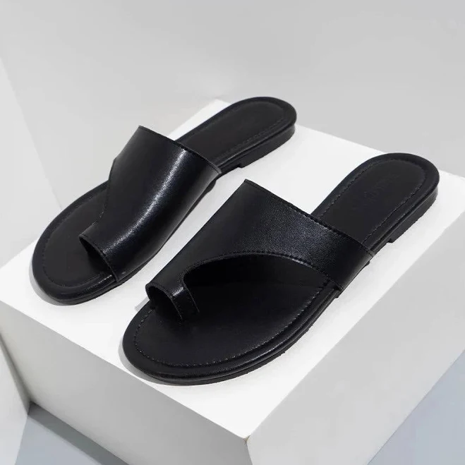 shoes Minimalist Genuine Leather Slide Sandals Luulla $24.03