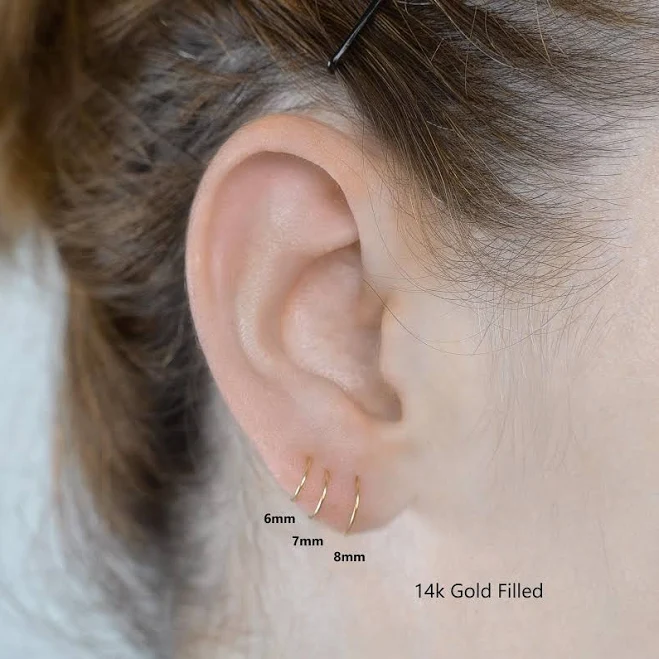 accessory Minimalist Hoop Earrings Etsy - LilHoopsJewelry $2.25