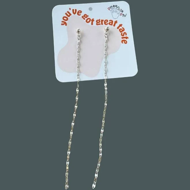 accessory Minimalist Long Stainless Steel Duster Earrings Etsy - PineapplePhi $20.53