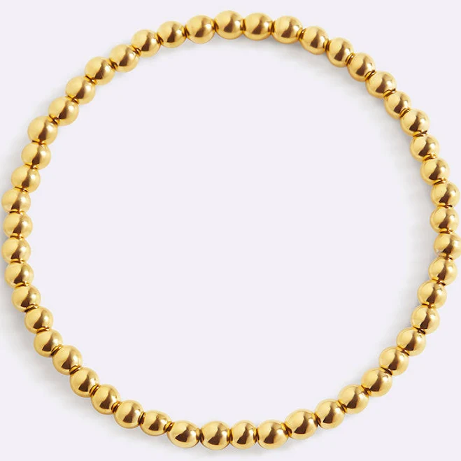 accessory Mint & Lily Dainty Gold Beaded Inspirational Bracelet Mint & Lily $29