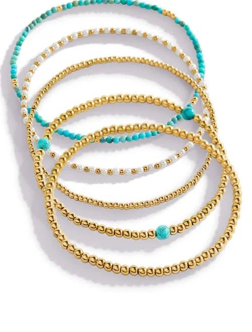 accessory Mint & Lily Women's Turquoise Beaded Stacking Set Nordstrom $59