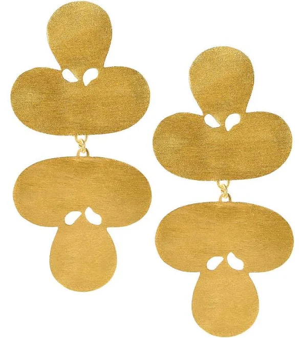 accessory Modern Gold Brushed Ginger Statement Earrings Lisi Lerch $68