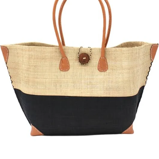 bag Monterey Two Tone Straw Tote Bag Shebobo $100