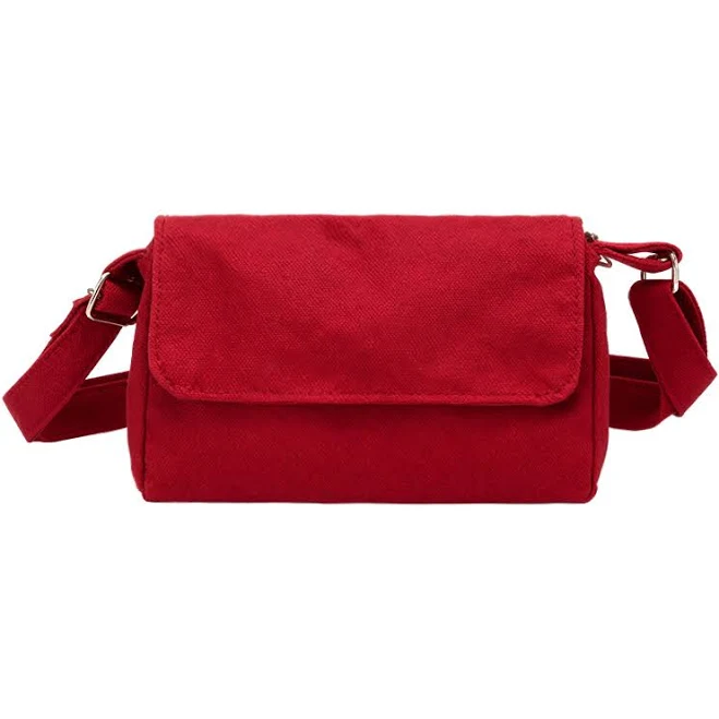 bag Muka Mini Canvas Crossbody Bag with Zipper Opentip.com $4.99