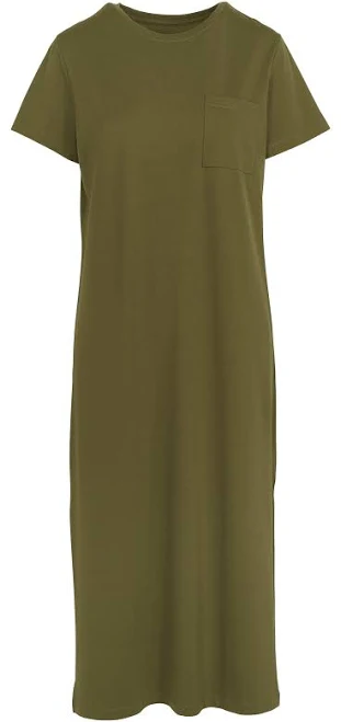 dress Natural Reflections Everyday Midi T-Shirt Dress - Dark Olive Bass Pro Shops $25.97